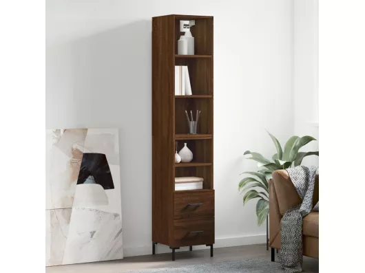 Kauf Unique Highboard,Kommode Braun Eichen-Optik 34,5x34x180 cm Holzwerkstoff -gkd991679