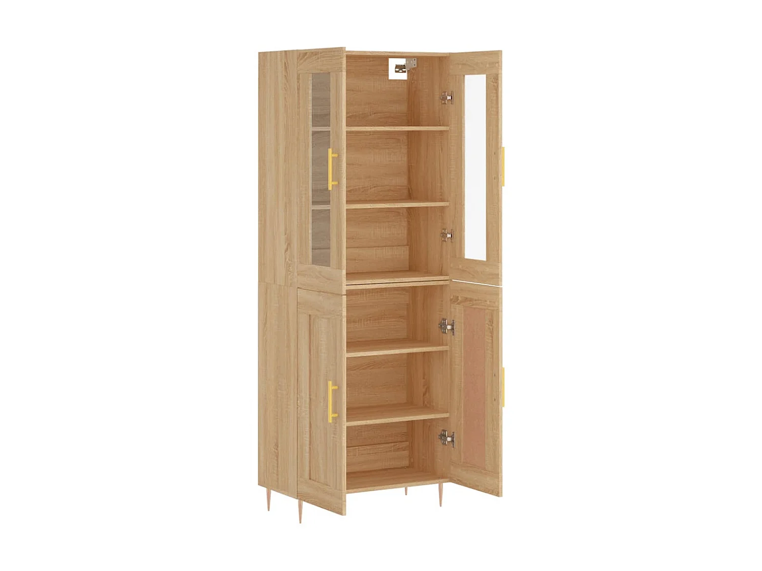 Buffet haut Chêne sonoma 69,5x34x180 cm Bois d'ingénierie QWE50784