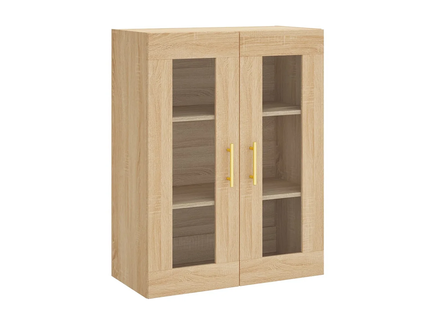 Buffet haut Chêne sonoma 69,5x34x180 cm Bois d'ingénierie QWE50784