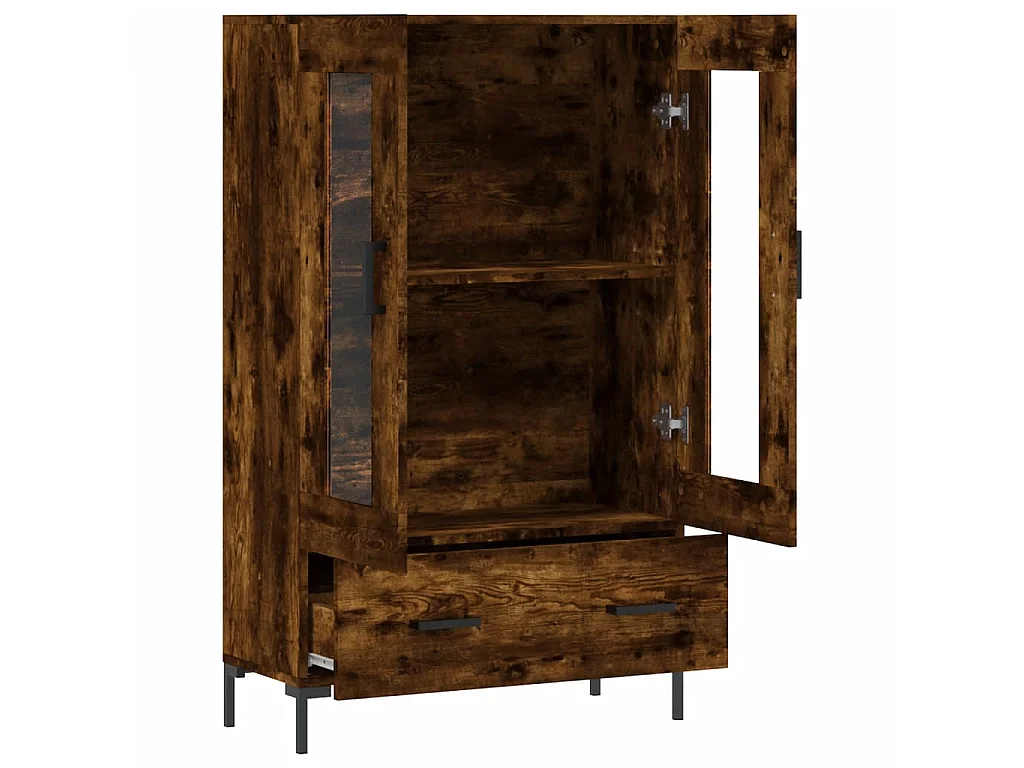 Highboard,Kommode Räuchereiche 69,5x31x115 cm Holzwerkstoff -gkd872794