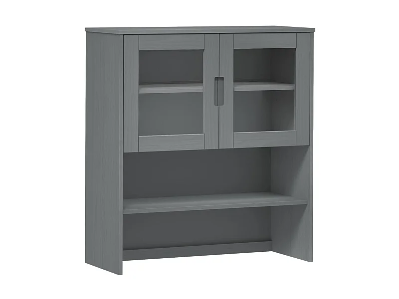 Highboard,Kommode-Oberteil MOLDE Grau 90x35x100 cm Massivholz Kiefer -gkd567370