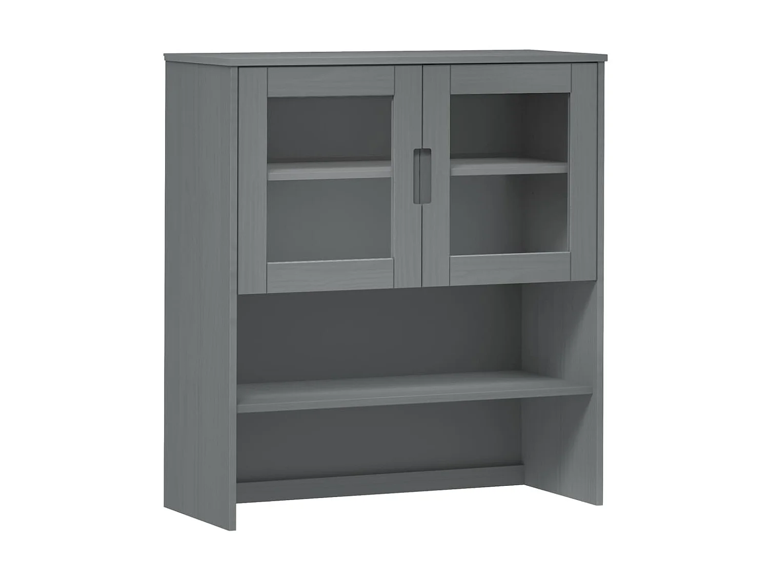 Highboard,Kommode-Oberteil MOLDE Grau 90x35x100 cm Massivholz Kiefer -gkd567370