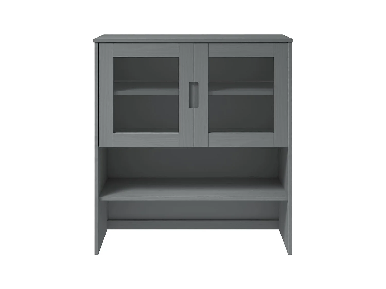 Highboard,Kommode-Oberteil MOLDE Grau 90x35x100 cm Massivholz Kiefer -gkd567370