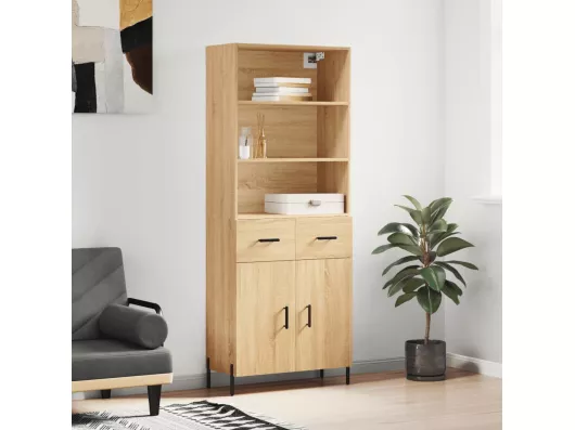 Kauf Unique Highboard,Kommode Sonoma-Eiche 69,5x34x180 cm Holzwerkstoff -gkd865463