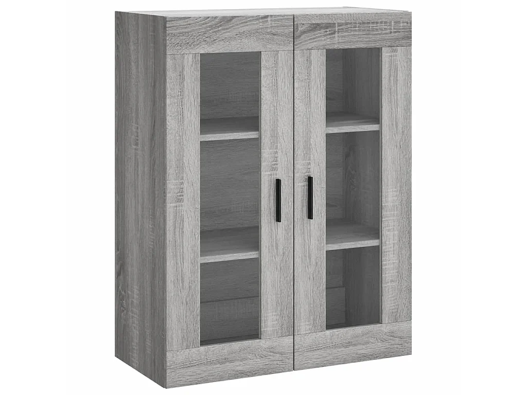 Hoge kast 69,5x34x180 cm bewerkt hout grijs sonoma eikenkleurig NL904520