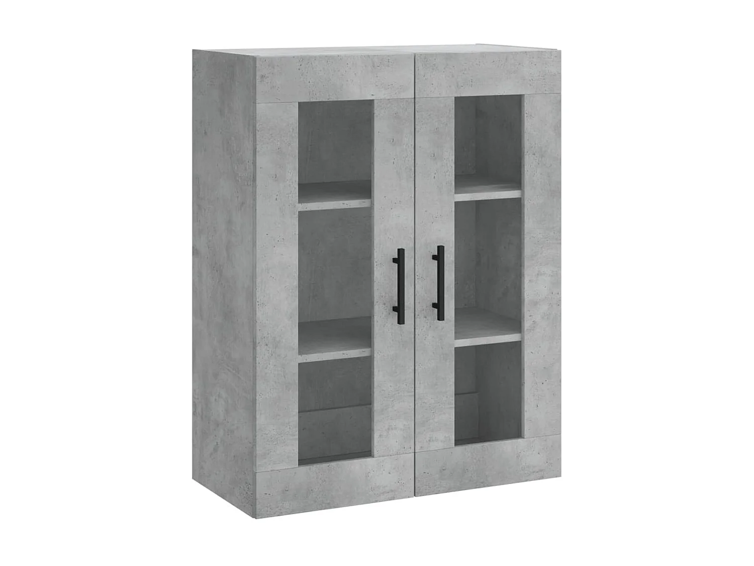 Buffet haut Gris béton 69,5x34x180 cm Bois d'ingénierie QWE20935