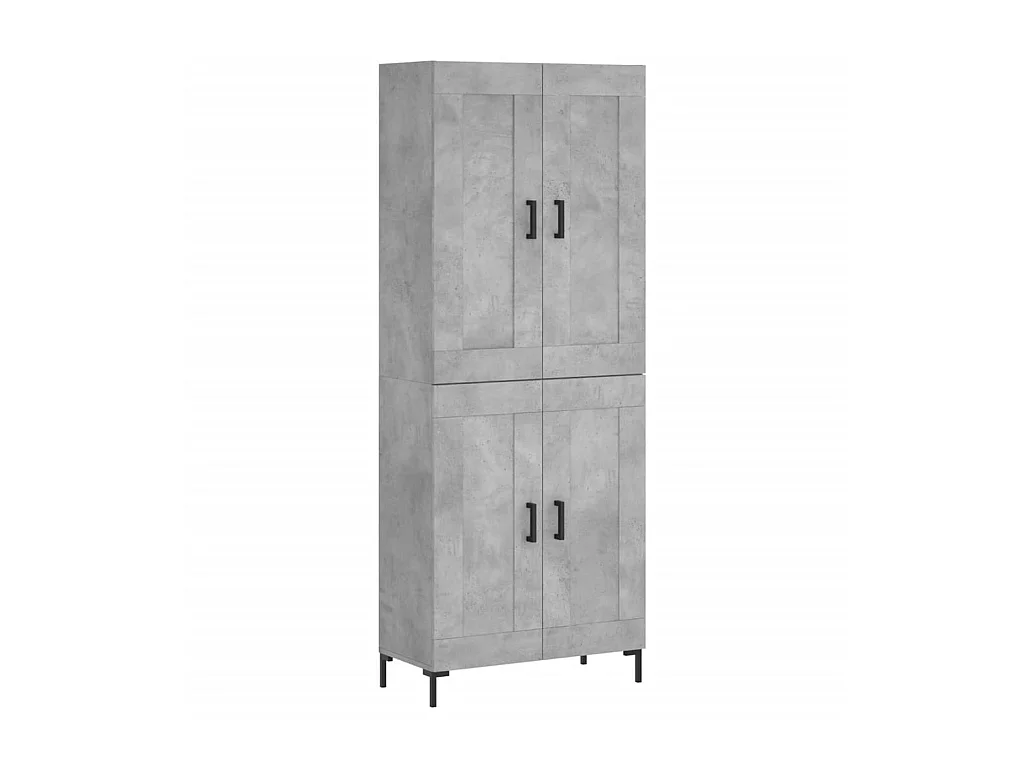 Highboard,Kommode Betongrau 69,5x34x180 cm Holzwerkstoff -gkd11479
