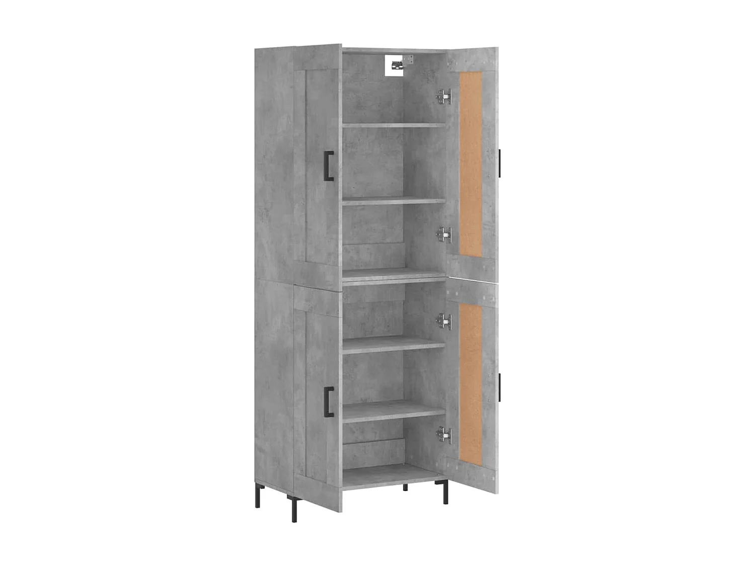 Highboard,Kommode Betongrau 69,5x34x180 cm Holzwerkstoff -gkd11479