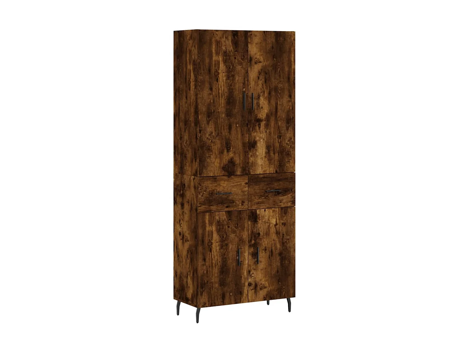 Buffet haut Chêne fumé 69,5x34x180 cm Bois d'ingénierie QWE18350