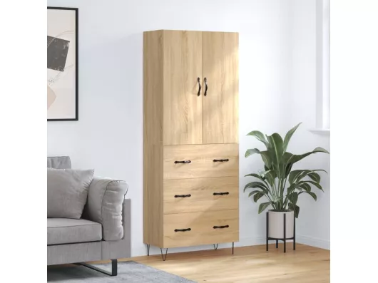 Kauf Unique Highboard,Kommode Sonoma-Eiche 69,5x34x180 cm Holzwerkstoff -gkd698845