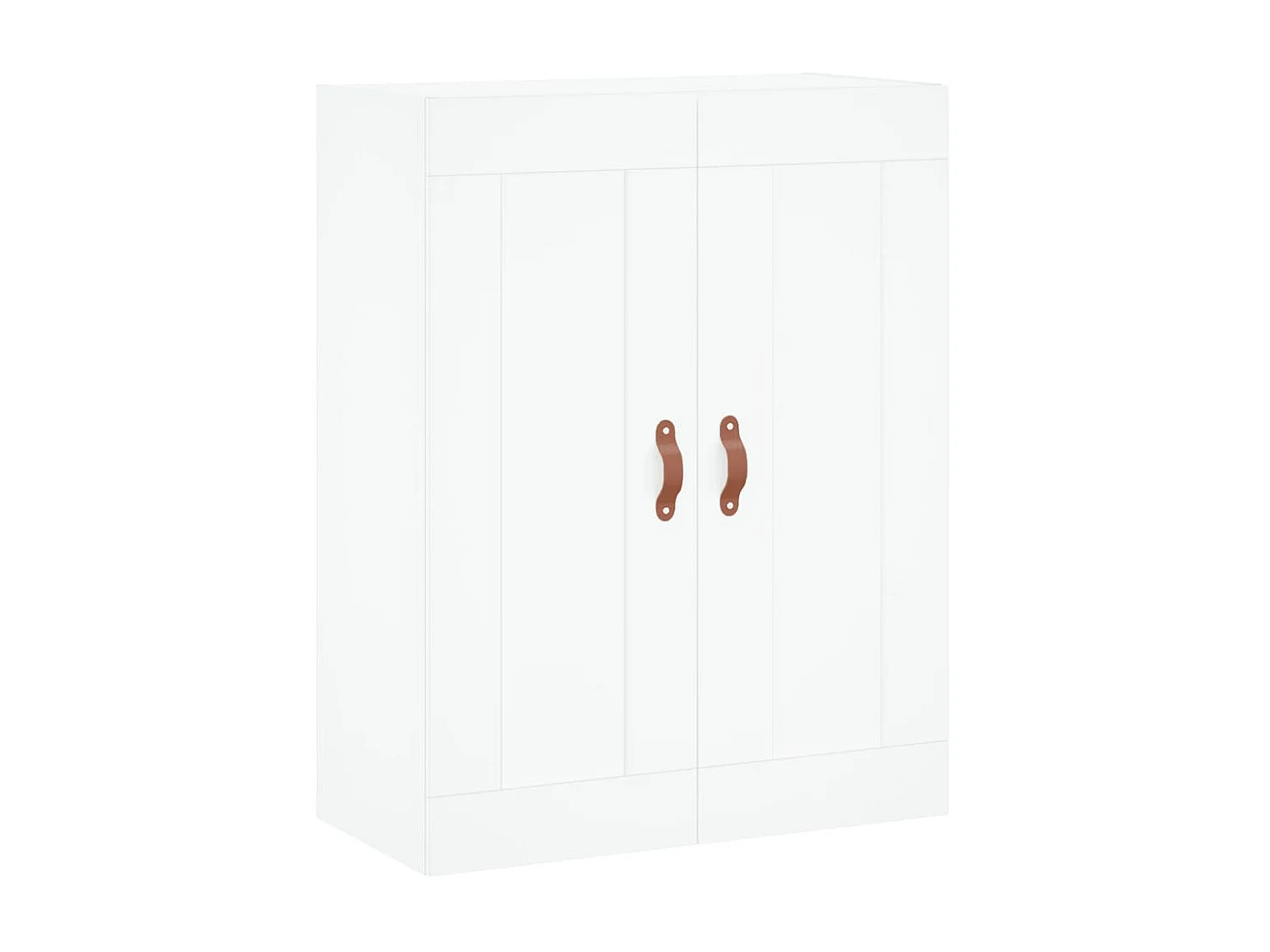 Aparador alto madera contrachapada blanco 69,5x34x180 cm ES80404