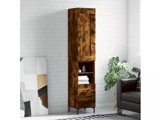 Kauf Unique Highboard,Kommode Räuchereiche 34,5x34x180 cm Holzwerkstoff -gkd282902