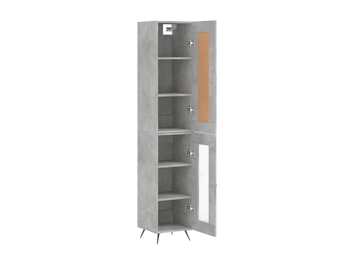 Buffet haut Gris béton 34,5x34x180 cm Bois d'ingénierie QWE25631