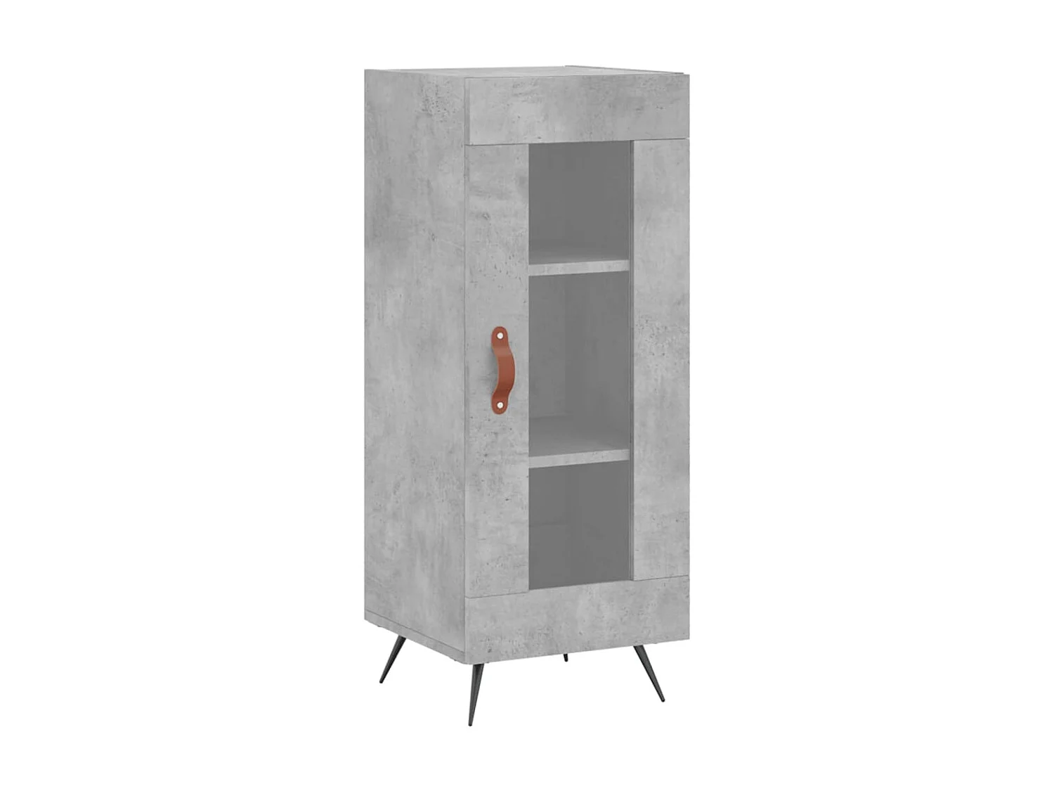 Buffet haut Gris béton 34,5x34x180 cm Bois d'ingénierie QWE25631