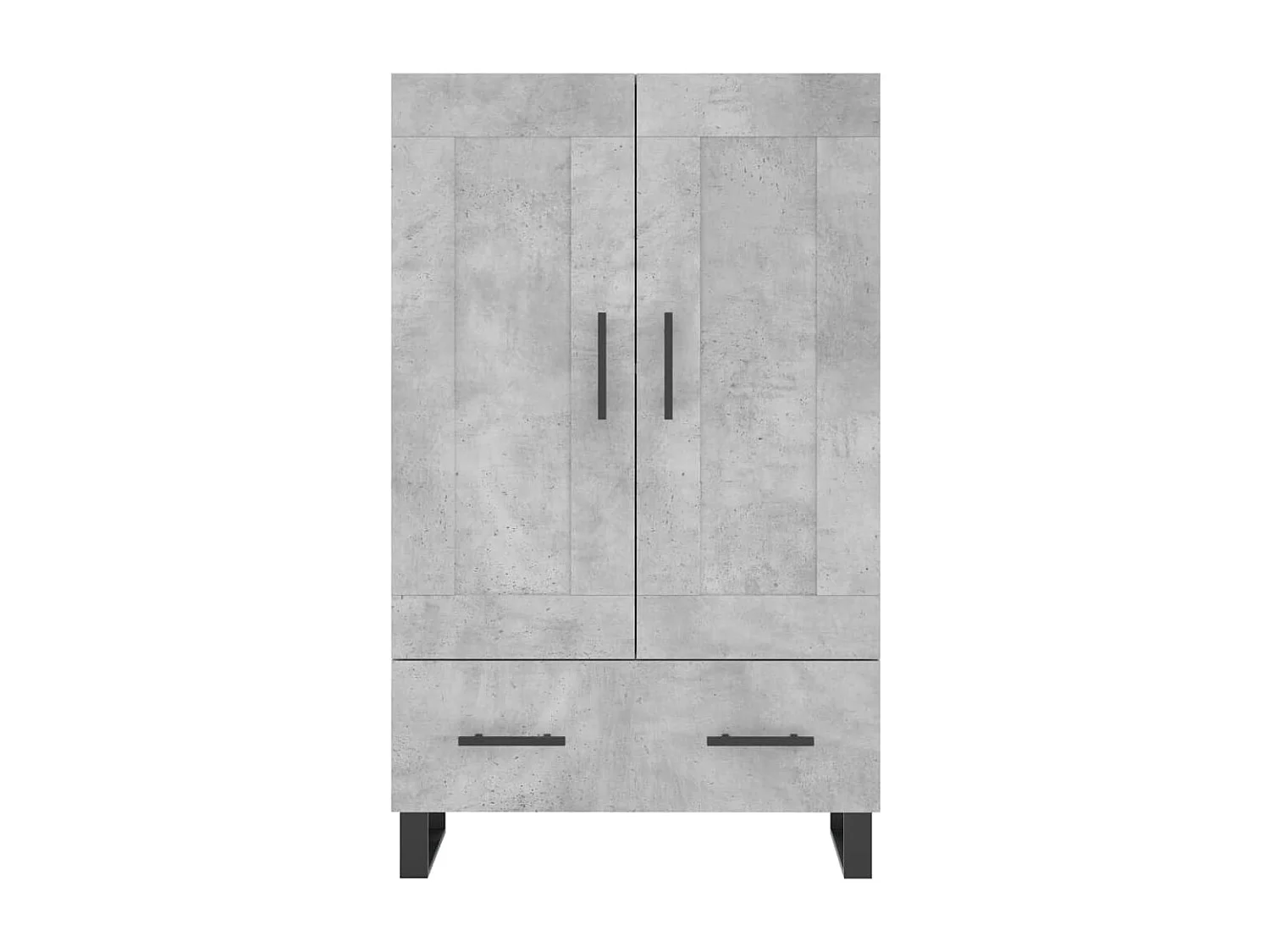 Buffet haut gris béton 69,5x31x115 cm bois d'ingénierie QWE83822