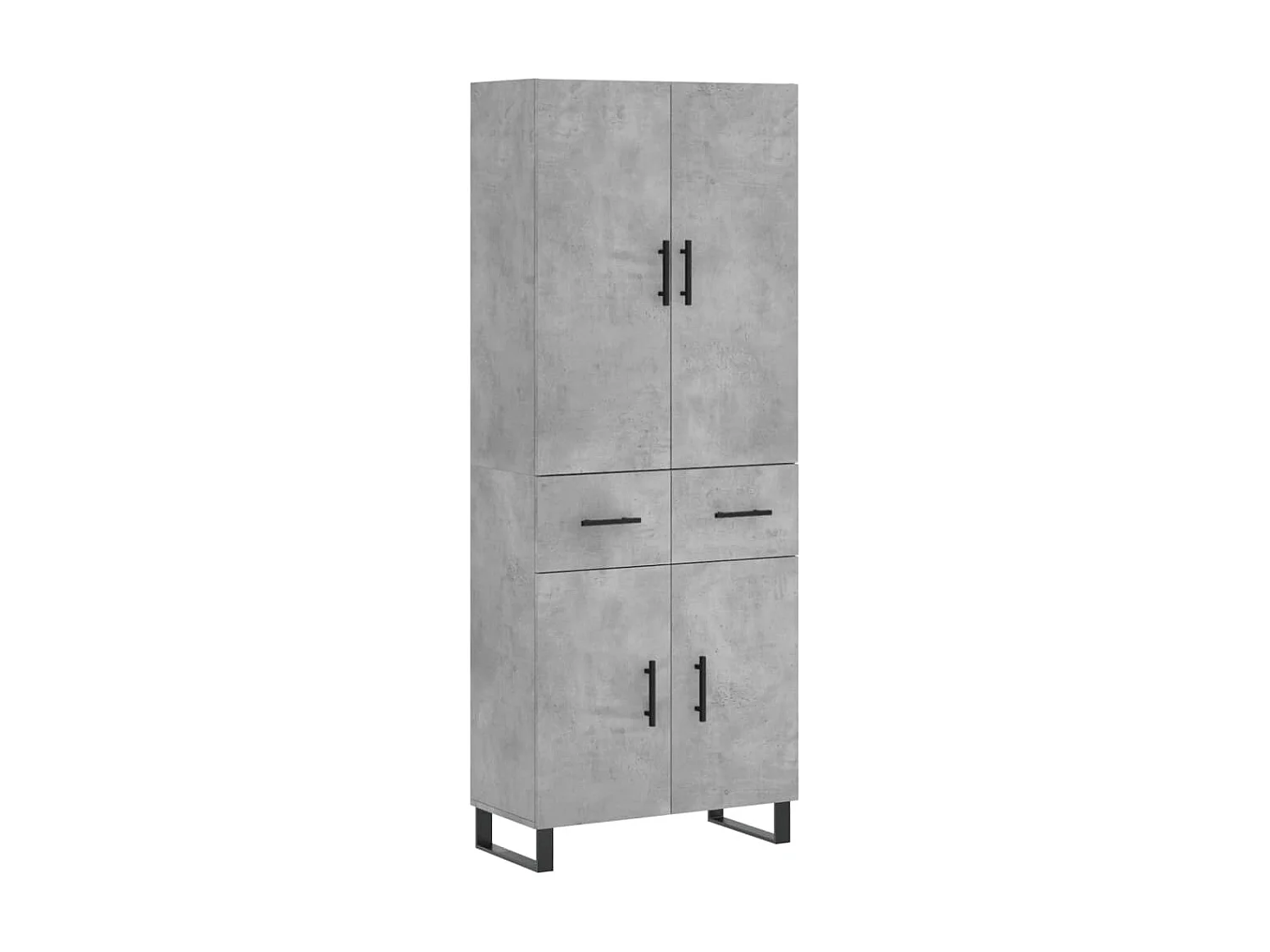 Aparador alto madera contrachapada gris hormigón 69,5x34x180 cm ES85933