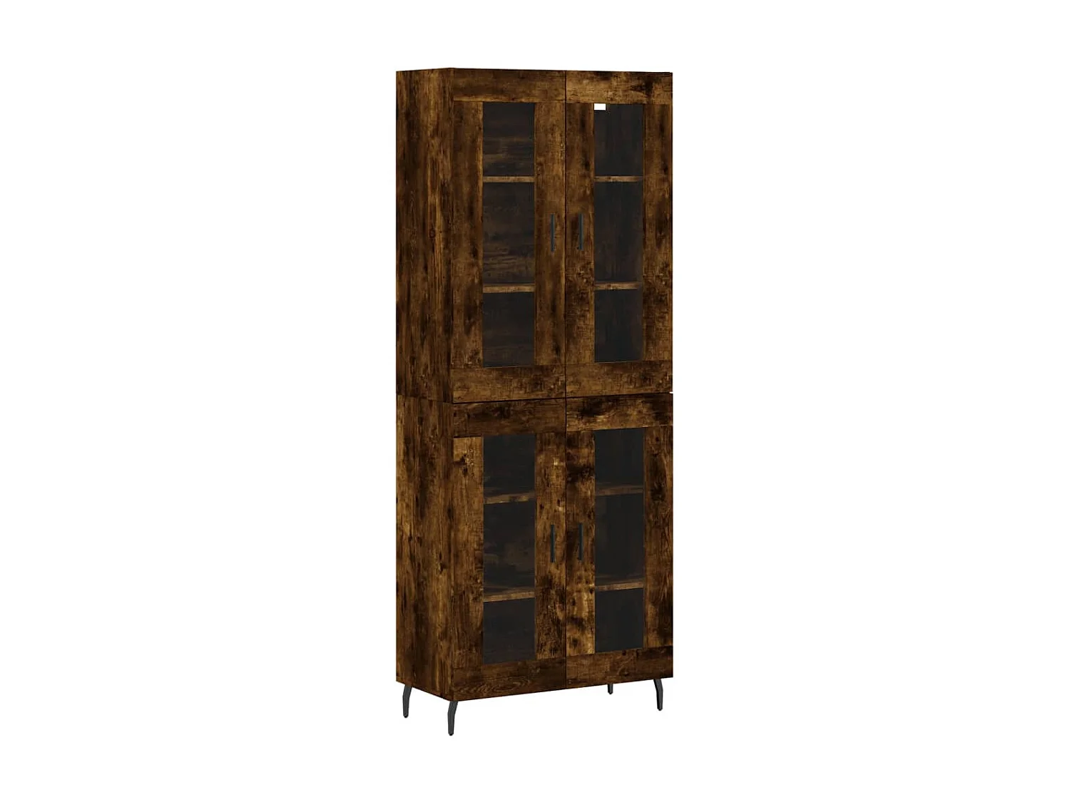 Buffet haut Chêne fumé 69,5x34x180 cm Bois d'ingénierie QWE34263