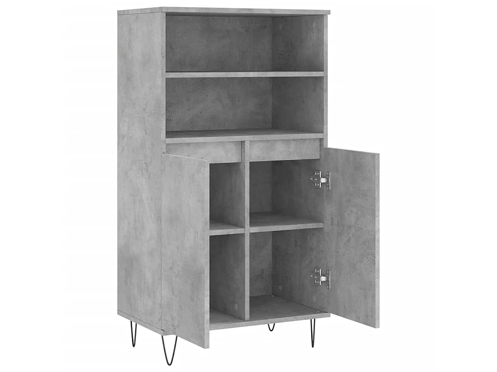 Highboard,Kommode Betongrau 60x36x110 cm Holzwerkstoff -gkd479416