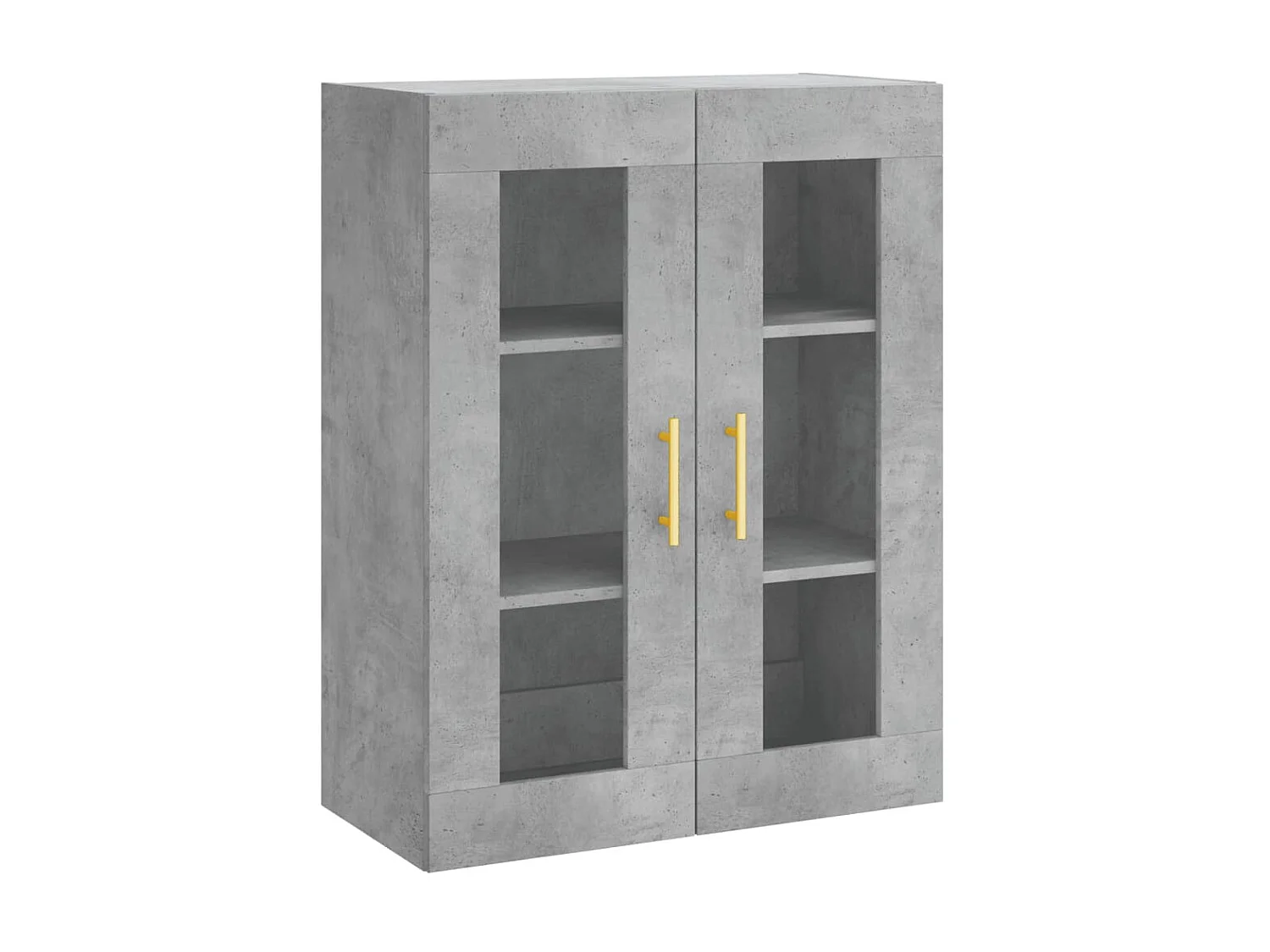 Buffet haut Gris béton 69,5x34x180 cm Bois d'ingénierie QWE15430
