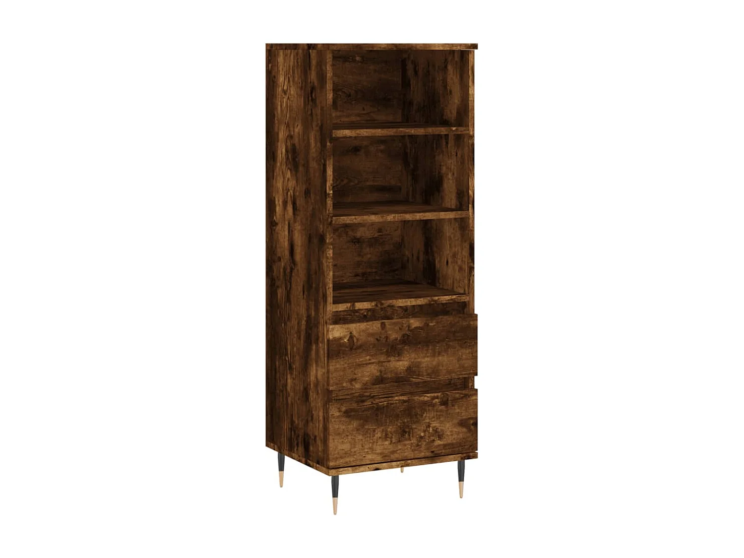 Buffet haut Chêne fumé 40x36x110 cm Bois d'ingénierie LSF5328