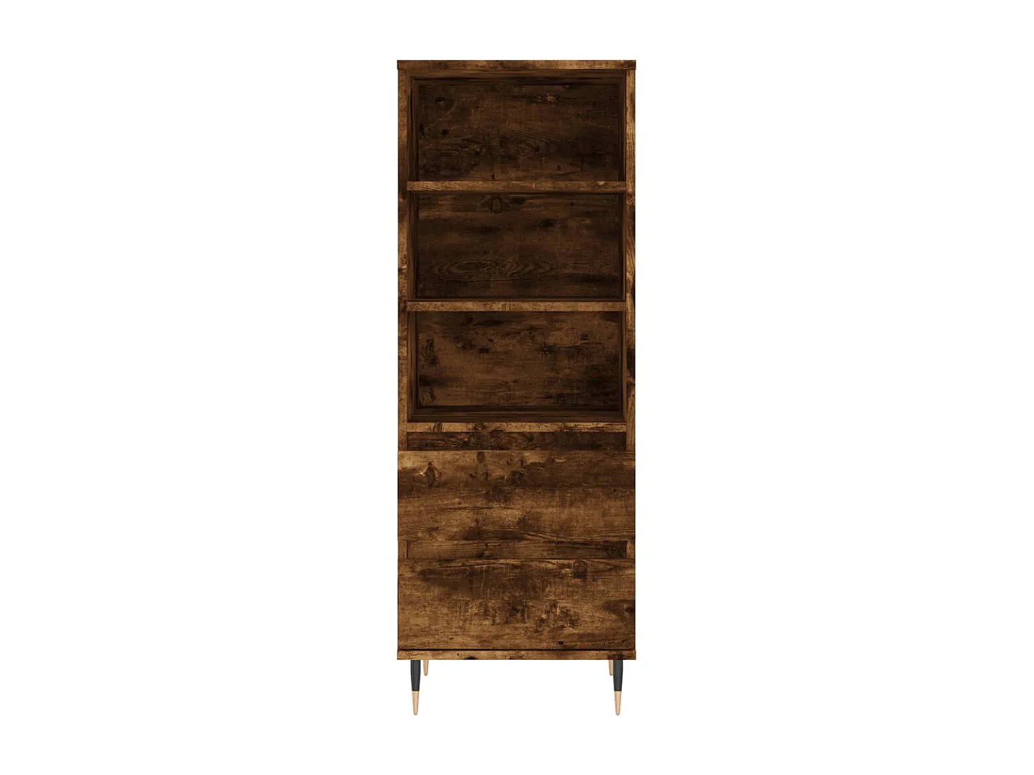 Buffet haut Chêne fumé 40x36x110 cm Bois d'ingénierie LSF5328