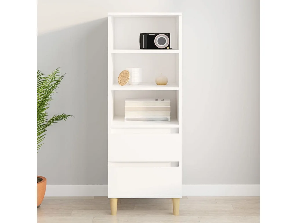 Highboard,Kommode Weiß 40x36x110 cm Holzwerkstoff -gkd188494