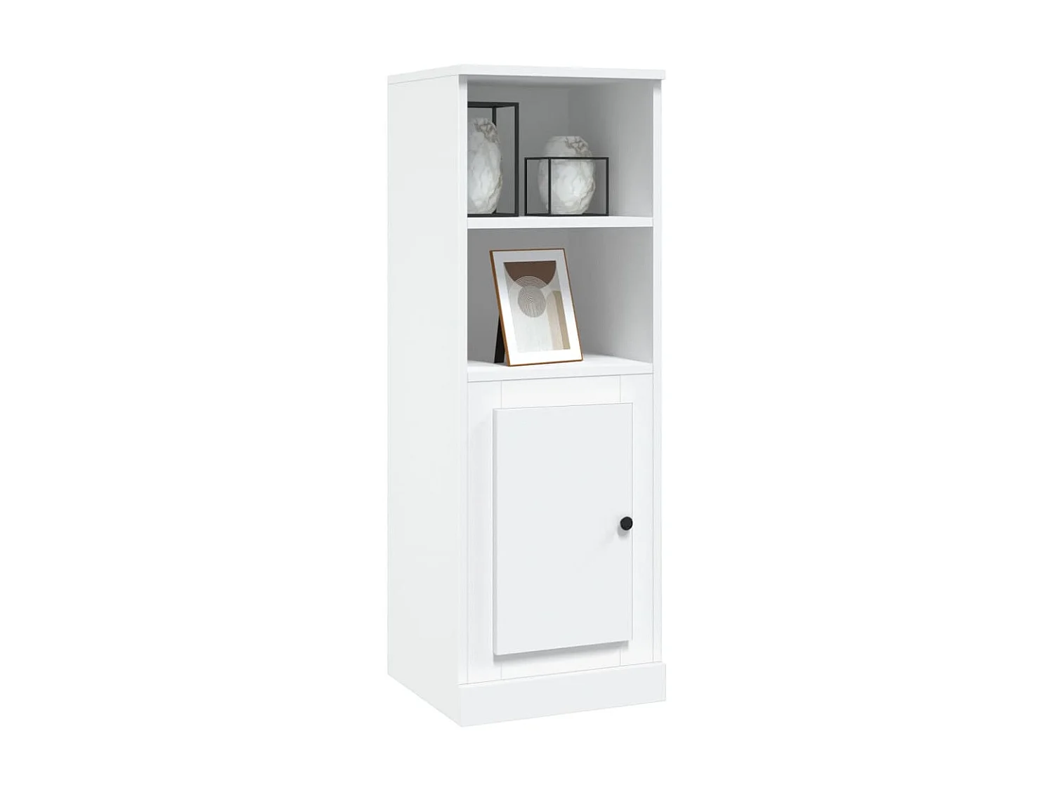 Buffet haut blanc 36x35,5x103,5 cm bois d'ingénierie EGER93283
