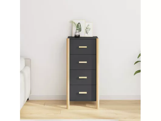 Kauf Unique Highboard,Kommode Schwarz 42x38x90 cm Holzwerkstoff -gkd385365