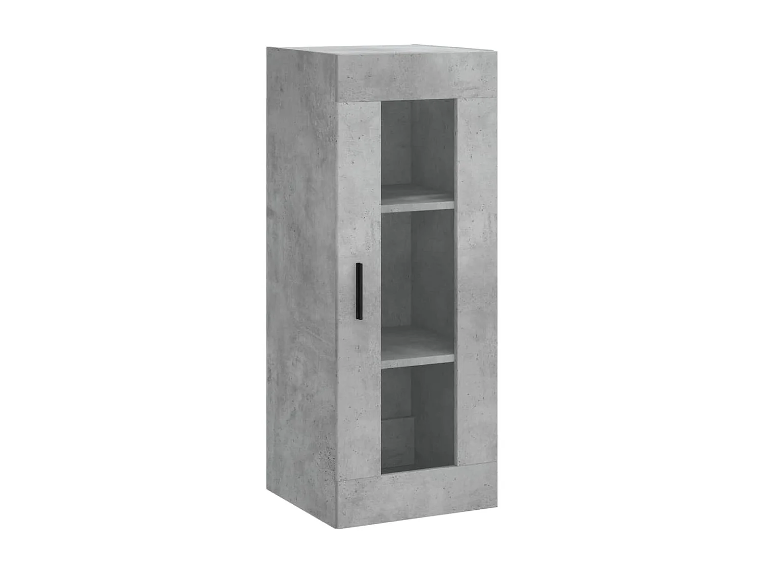 Buffet haut Gris béton 34,5x34x180 cm Bois d'ingénierie QWE80394