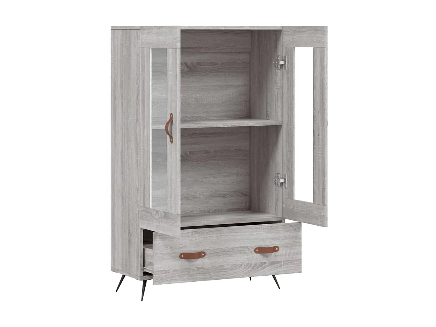 Highboard,Kommode Grau Sonoma 69,5x31x115 cm Holzwerkstoff -gkd427477