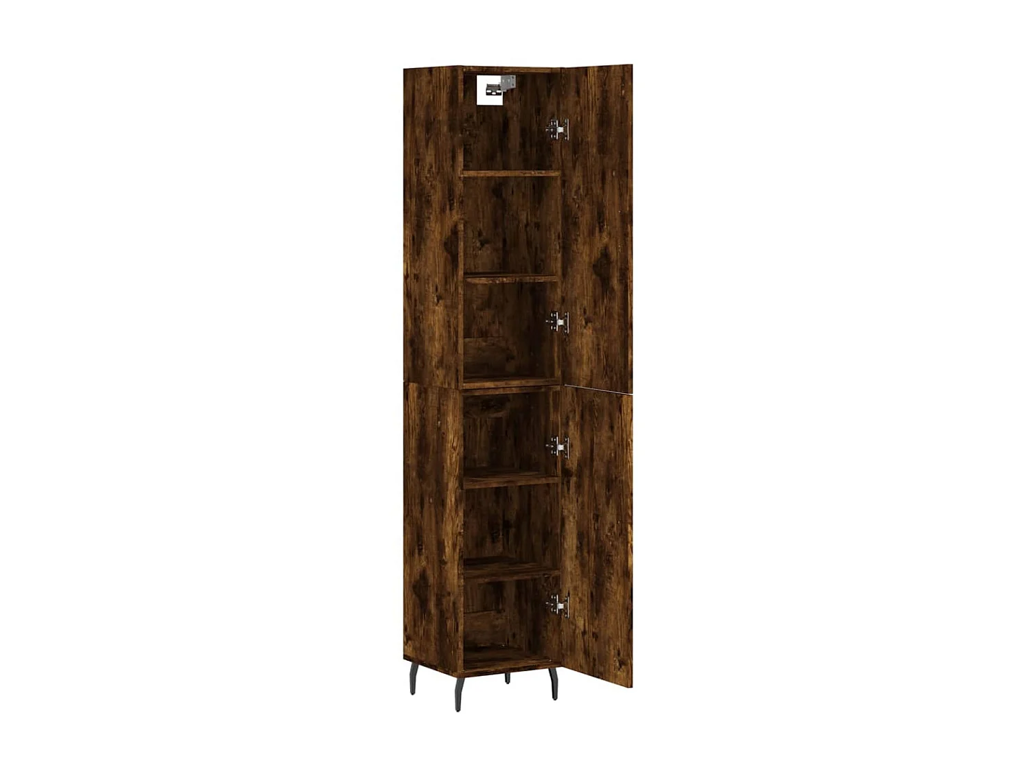 Highboard,Kommode Räuchereiche 34,5x34x180 cm Holzwerkstoff -gkd356811