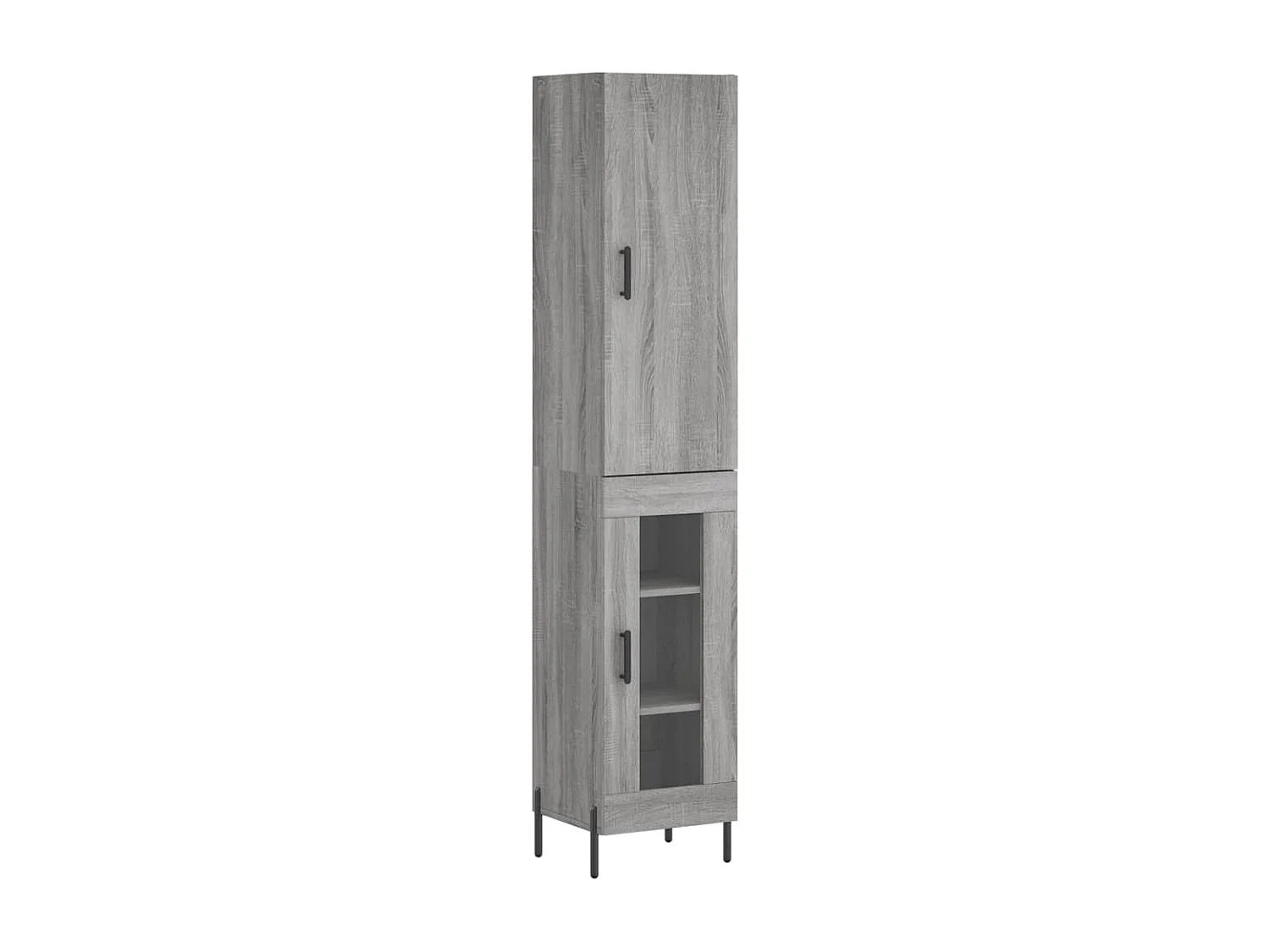 Highboard,Kommode Grau Sonoma 34,5x34x180 cm Holzwerkstoff -gkd887090