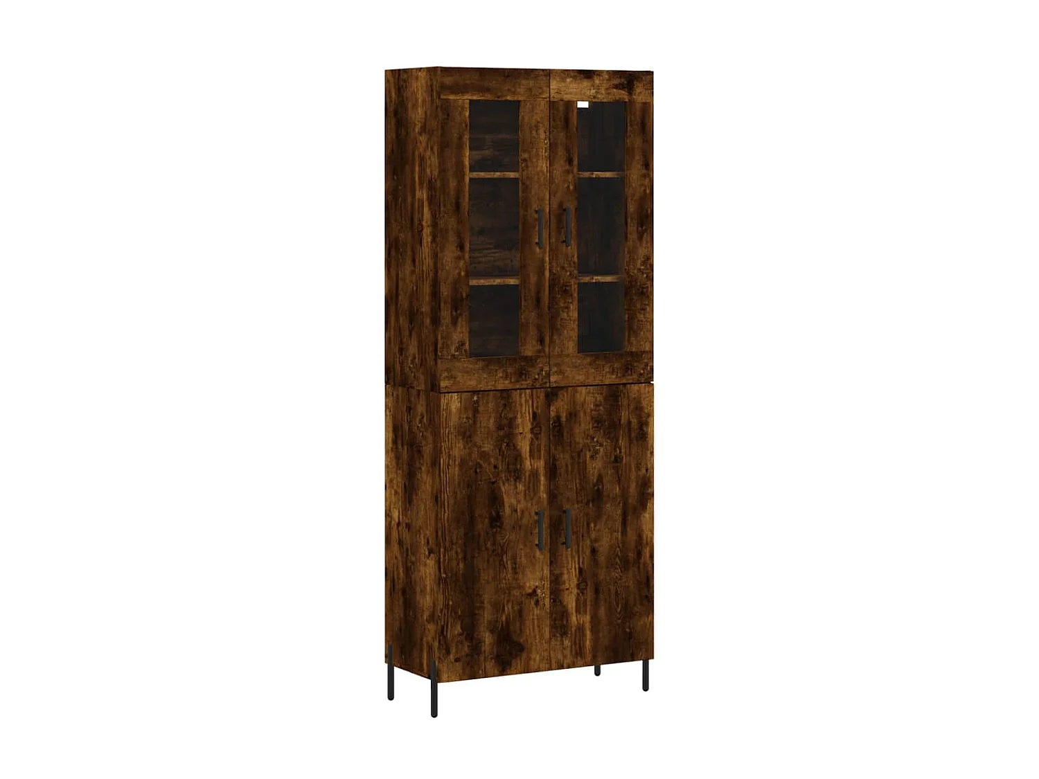 Aparador alto madera contrachapada roble ahumado 69,5x34x180 cm ES30538