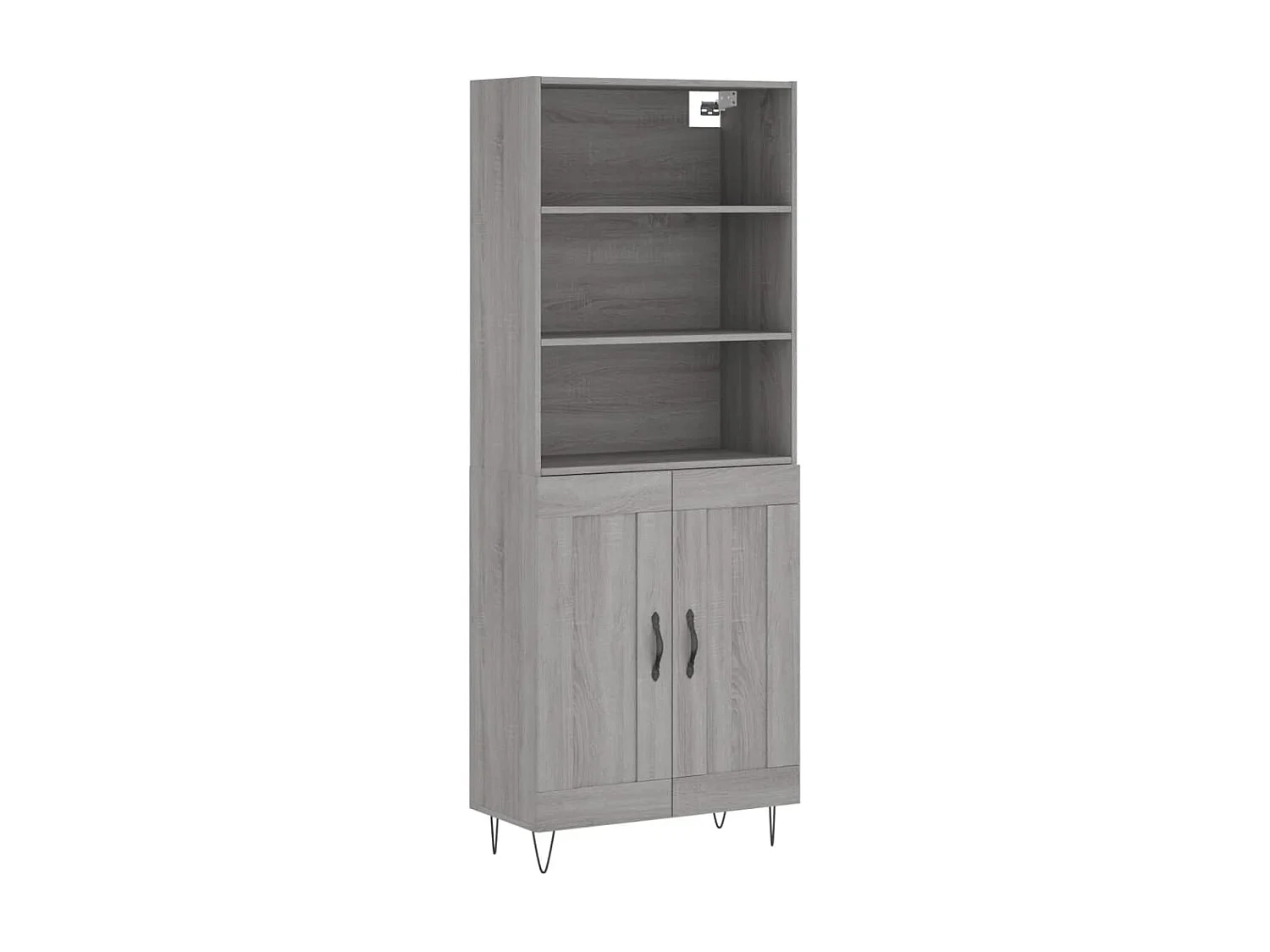 Buffet haut Sonoma gris 69,5x34x180 cm Bois d'ingénierie QWE66490