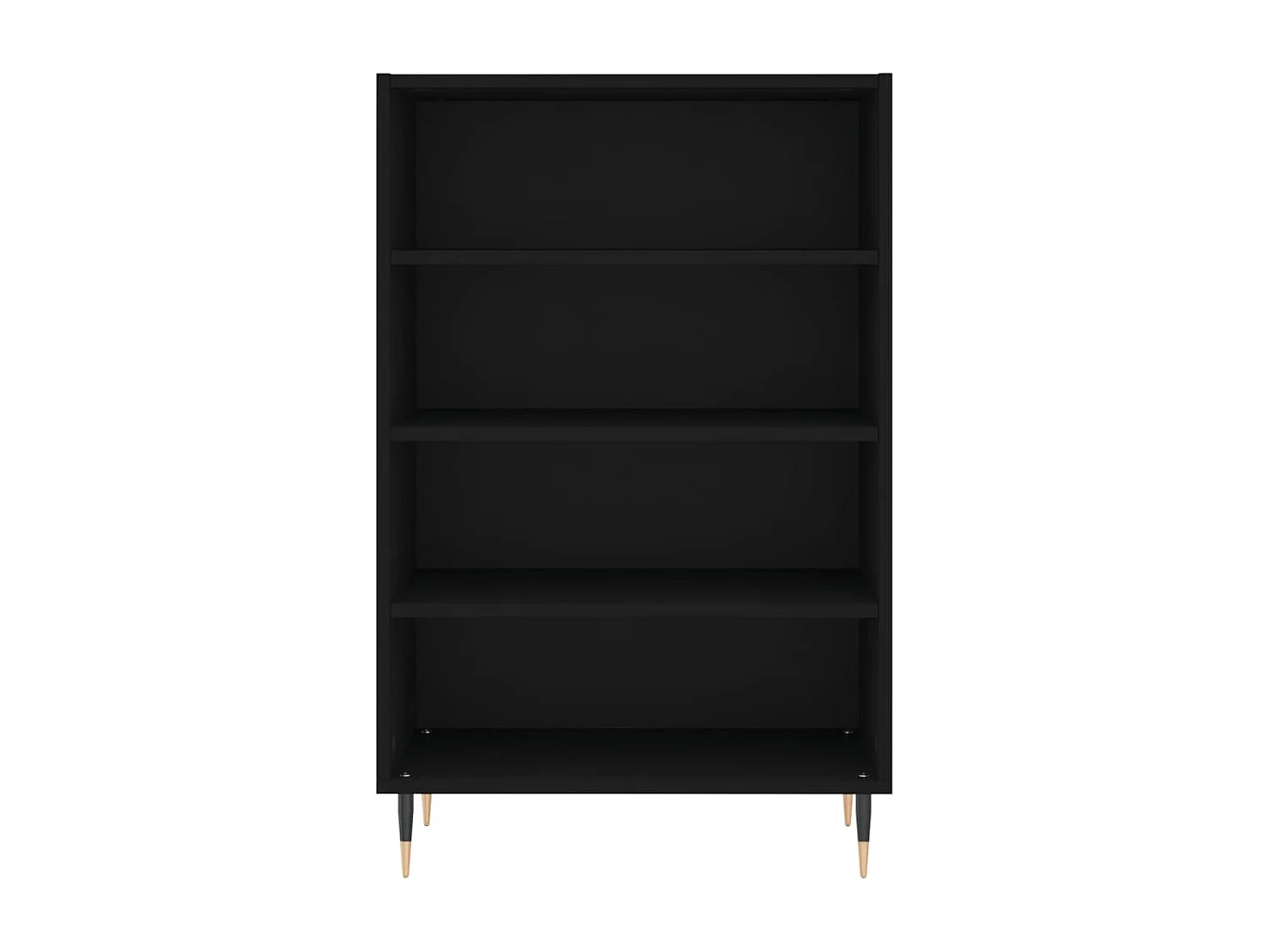 Hoge kast 57x35x90 cm bewerkt hout zwart NL414962