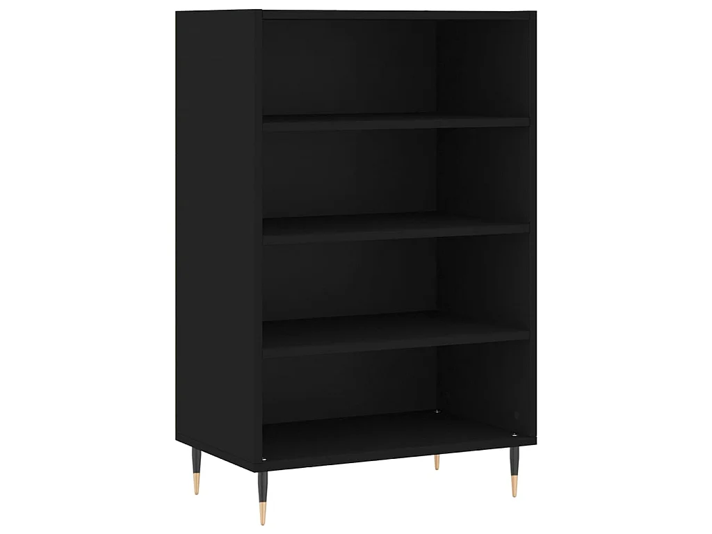 Buffet haut noir 57x35x90 cm bois d'ingénierie QWE24654