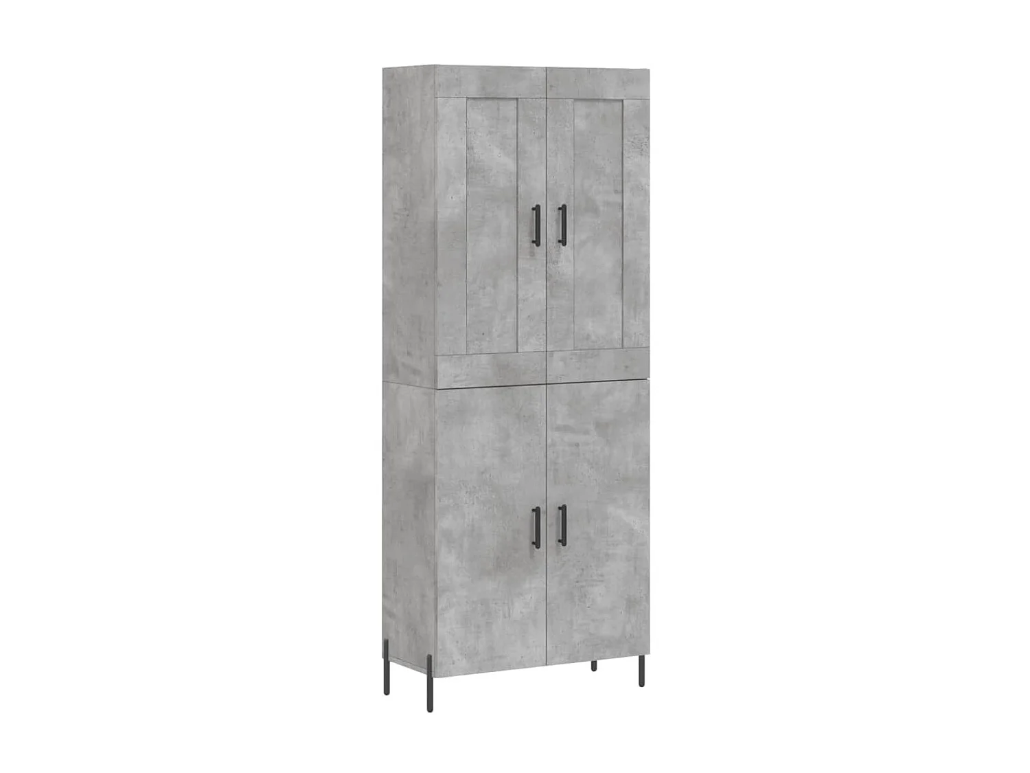 Buffet haut Gris béton 69,5x34x180 cm Bois d'ingénierie QWE97750