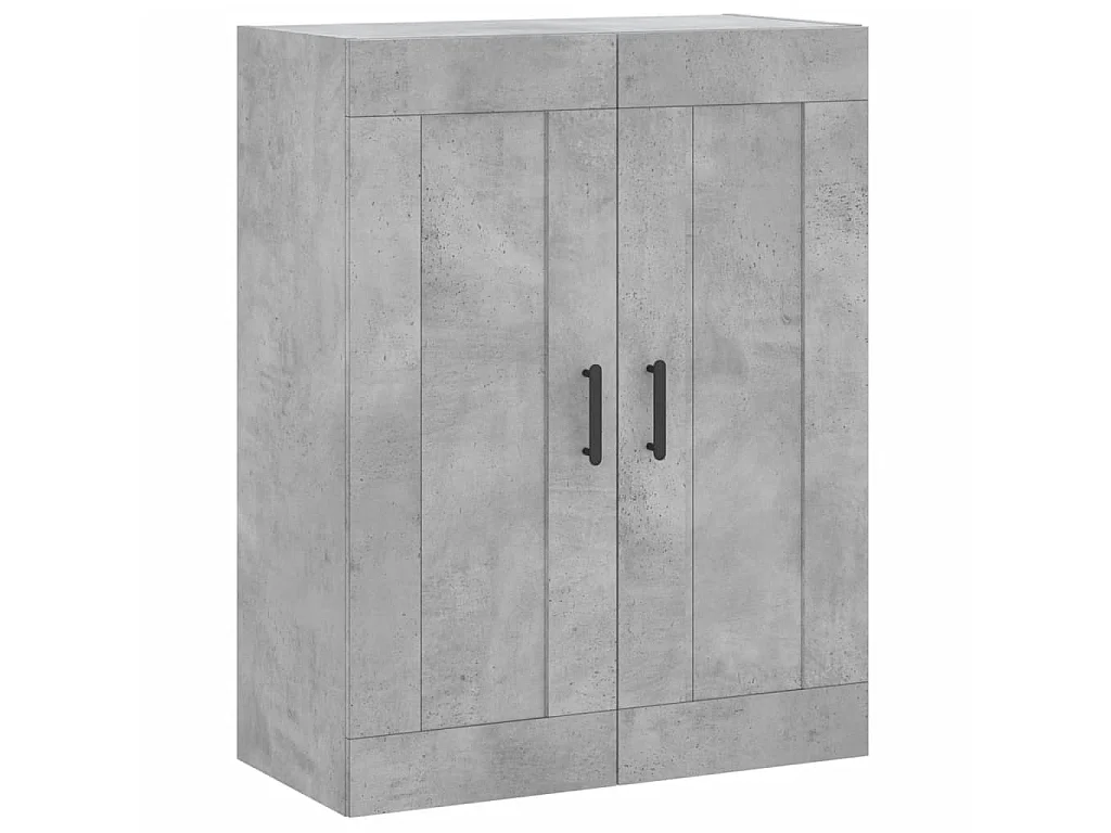 Buffet haut Gris béton 69,5x34x180 cm Bois d'ingénierie QWE97750