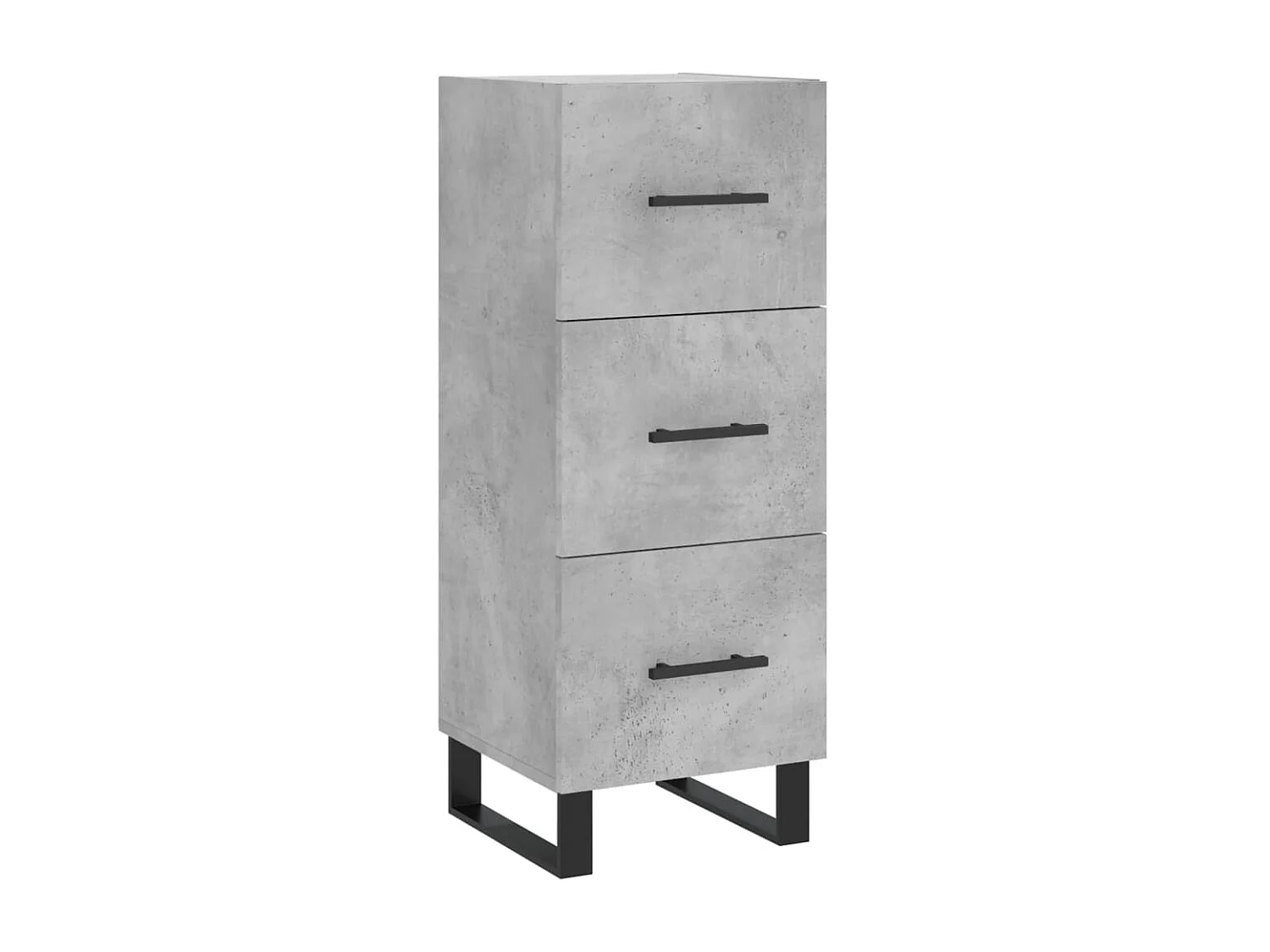 Hoge kast 34,5x34x180 cm bewerkt hout betongrijs NL636914