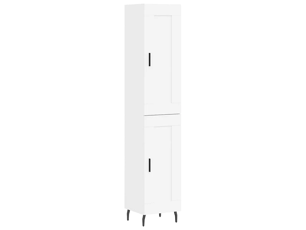 Buffet haut Blanc 34,5x34x180 cm Bois d'ingénierie QWE65916