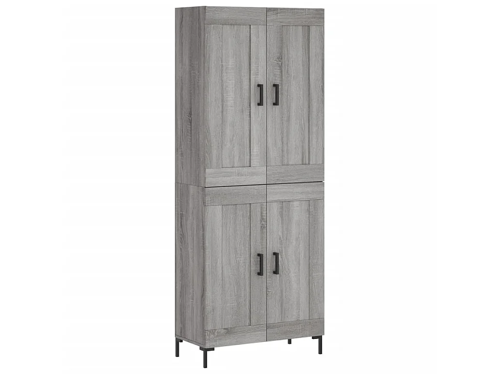 Highboard,Kommode Grau Sonoma 69,5x34x180 cm Holzwerkstoff -gkd504949