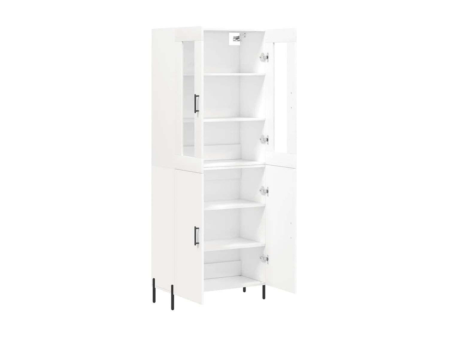 Aparador alto 69,5x34x180 cm derivados de madeira branco PT166890