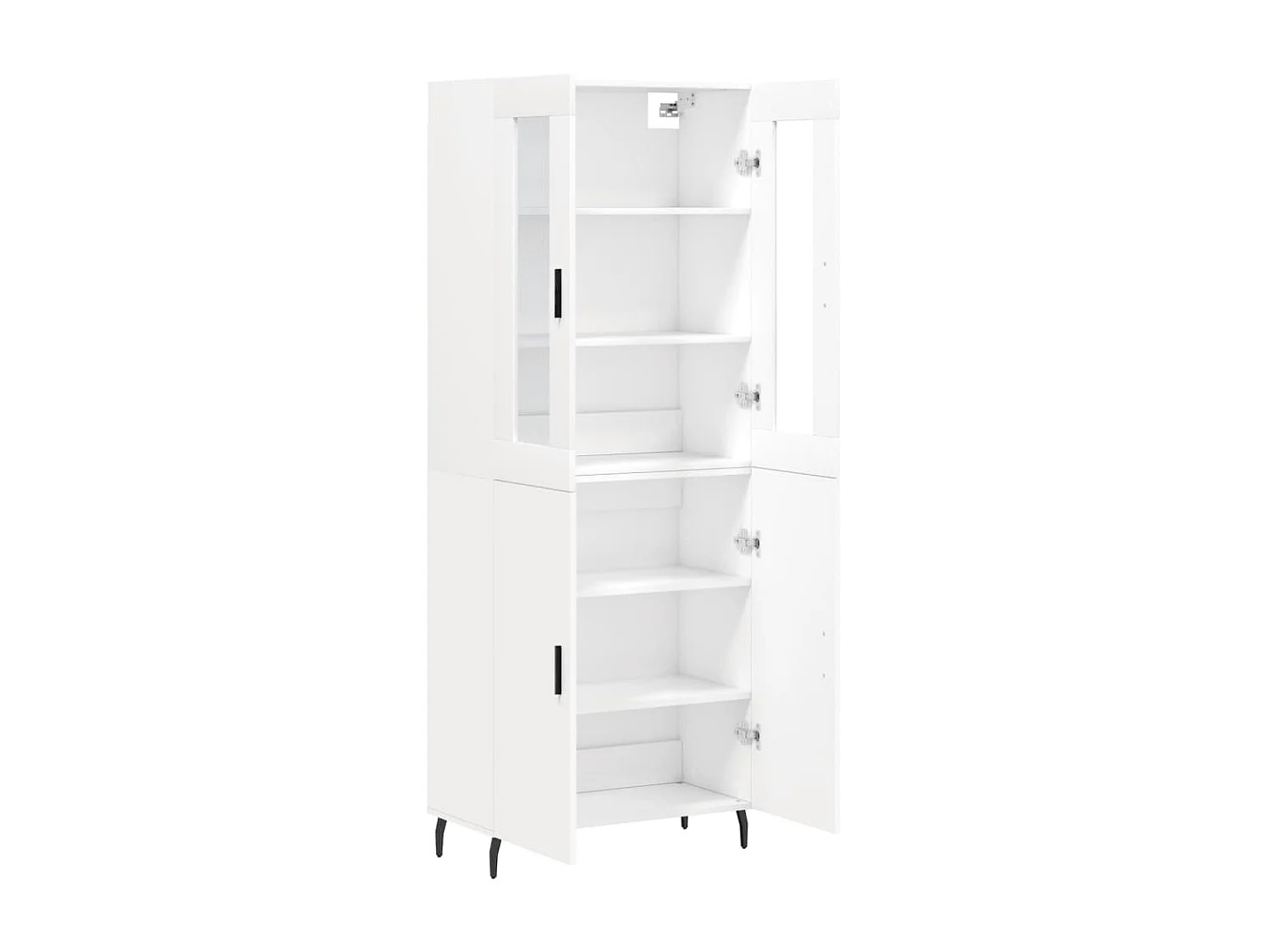 Aparador alto madera contrachapada blanco 69,5x34x180 cm ES50138