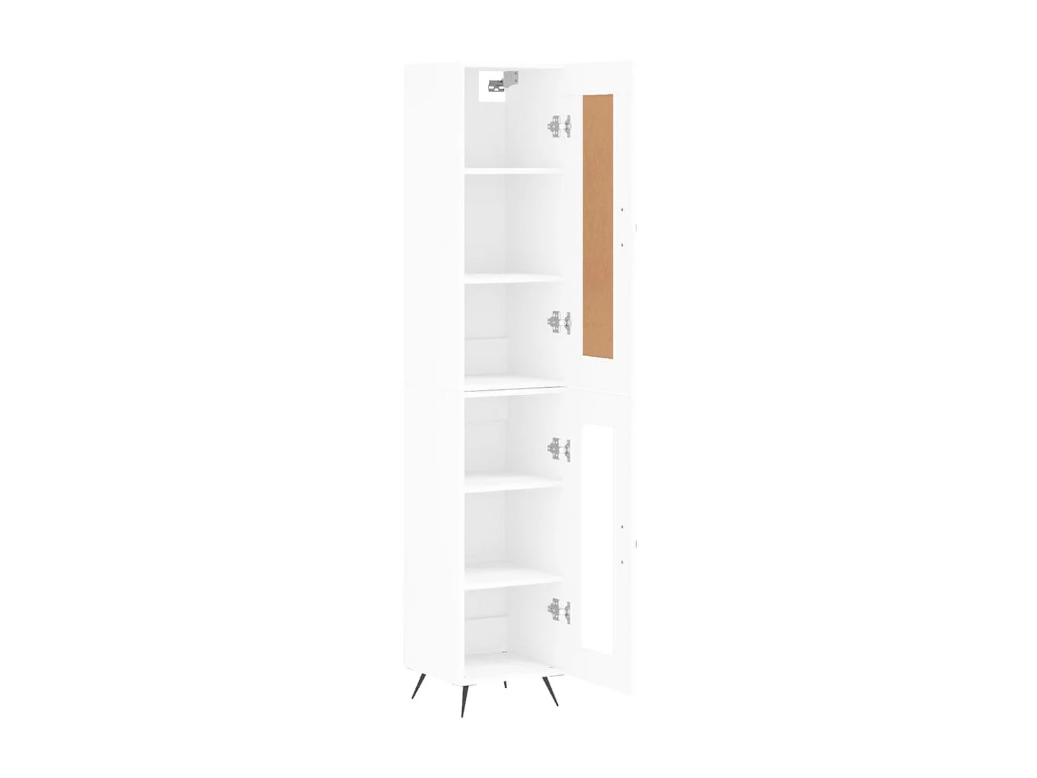 Highboard,Kommode Weiß 34,5x34x180 cm Holzwerkstoff -gkd706788