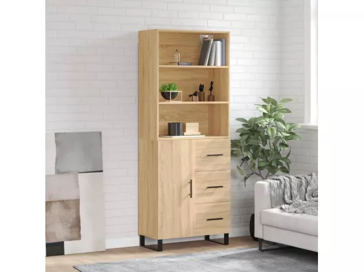 Kauf Unique Highboard,Kommode Sonoma-Eiche 69,5x34x180 cm Holzwerkstoff -gkd693584