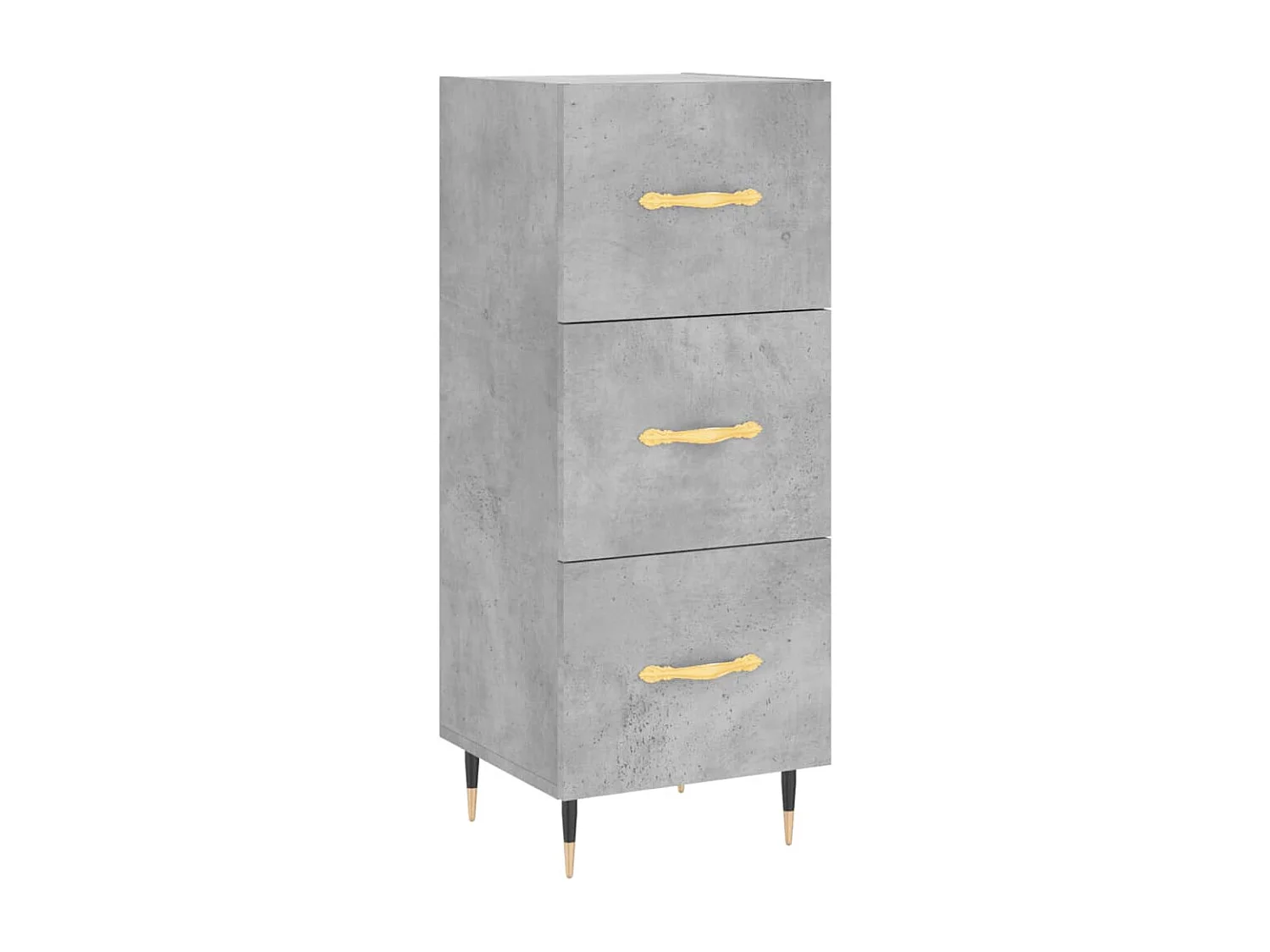 Buffet haut Gris béton 34,5x34x180 cm Bois d'ingénierie QWE20763