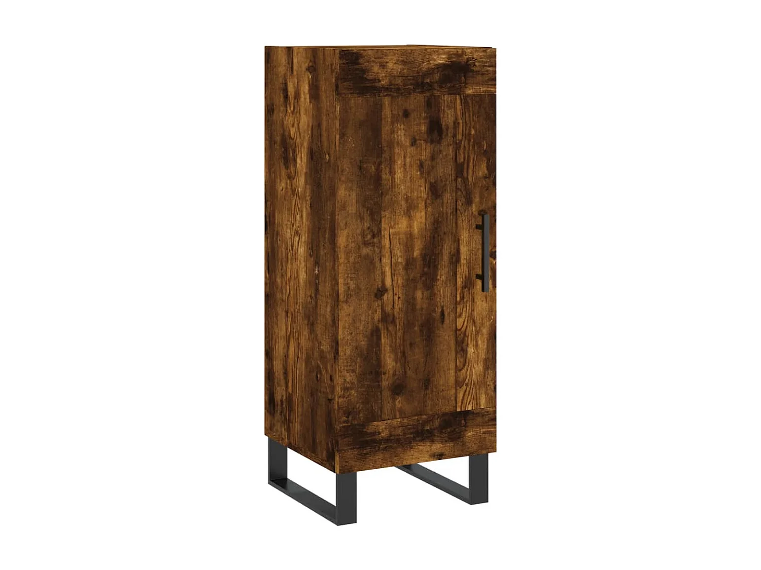 Buffet haut Chêne fumé 34,5x34x180 cm Bois d'ingénierie QWE37935