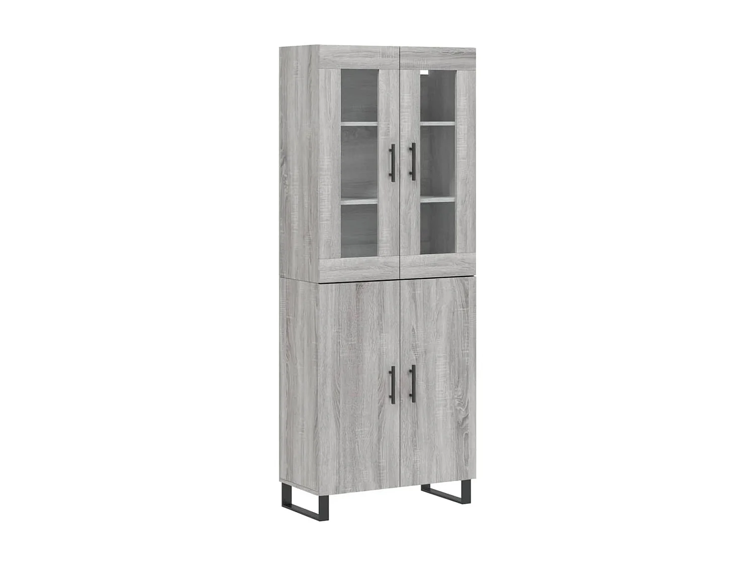 Buffet haut Sonoma gris 69,5x34x180 cm Bois d'ingénierie QWE12688