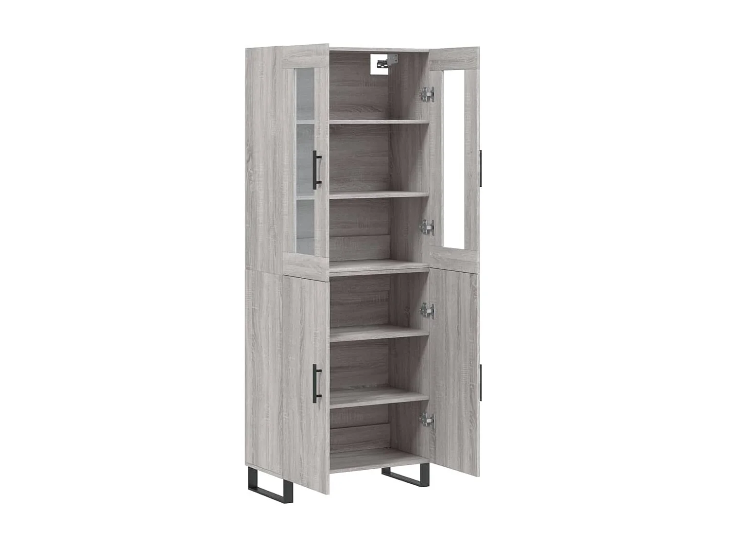 Buffet haut Sonoma gris 69,5x34x180 cm Bois d'ingénierie QWE12688