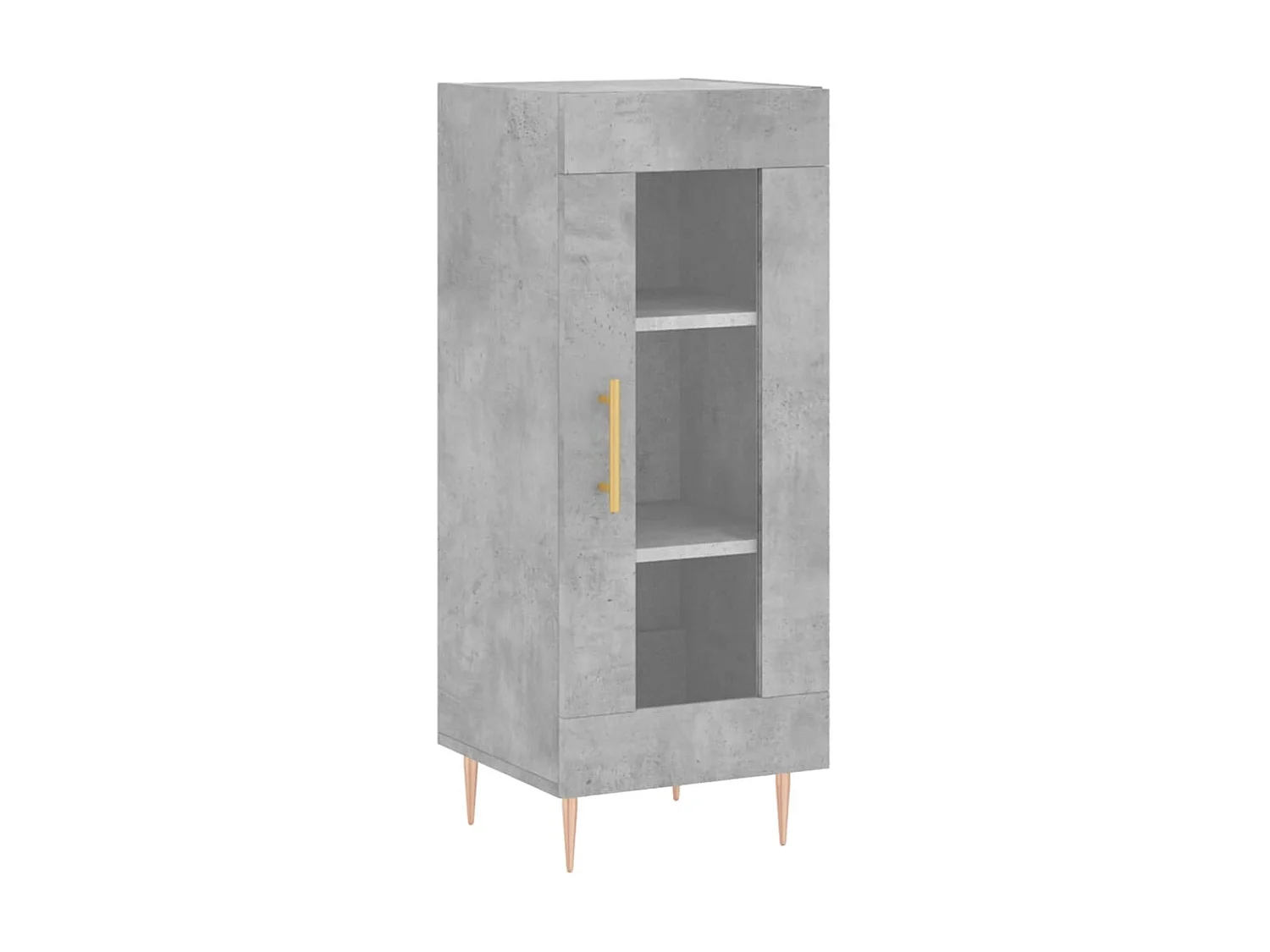Buffet haut Gris béton 34,5x34x180 cm Bois d'ingénierie QWE81369
